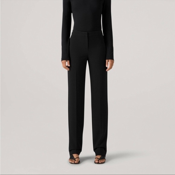 St. John Straight Leg Black Knit Pants - Picture 2 of 10